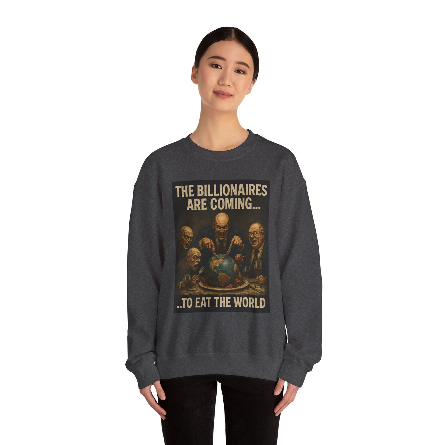 Unisex Crewneck Sweatshirt - The Billionaires are Coming: Ghoul Edition