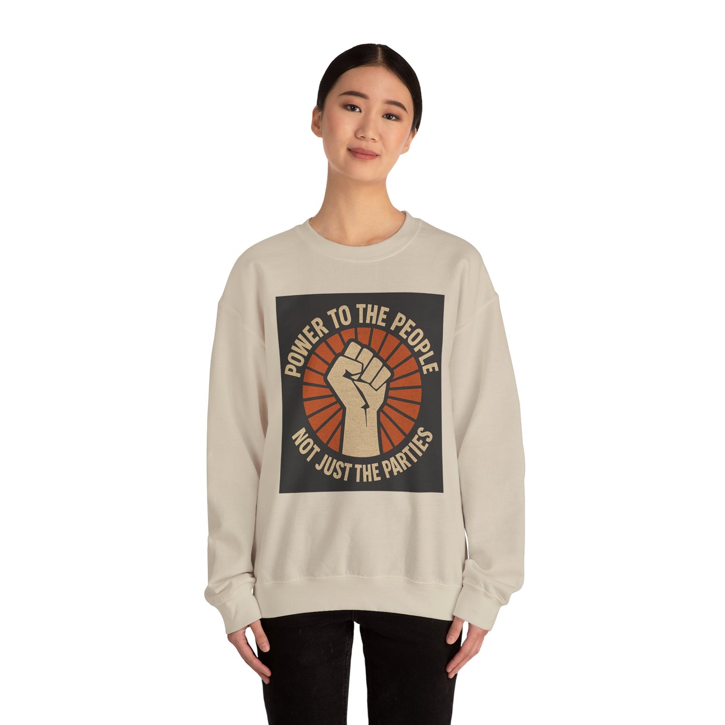 Unisex Crewneck Sweatshirt - 'Power to the People' Design  Activism Apparel, Gift for Protesters, Statement Clothing, Democracy sweatshirt