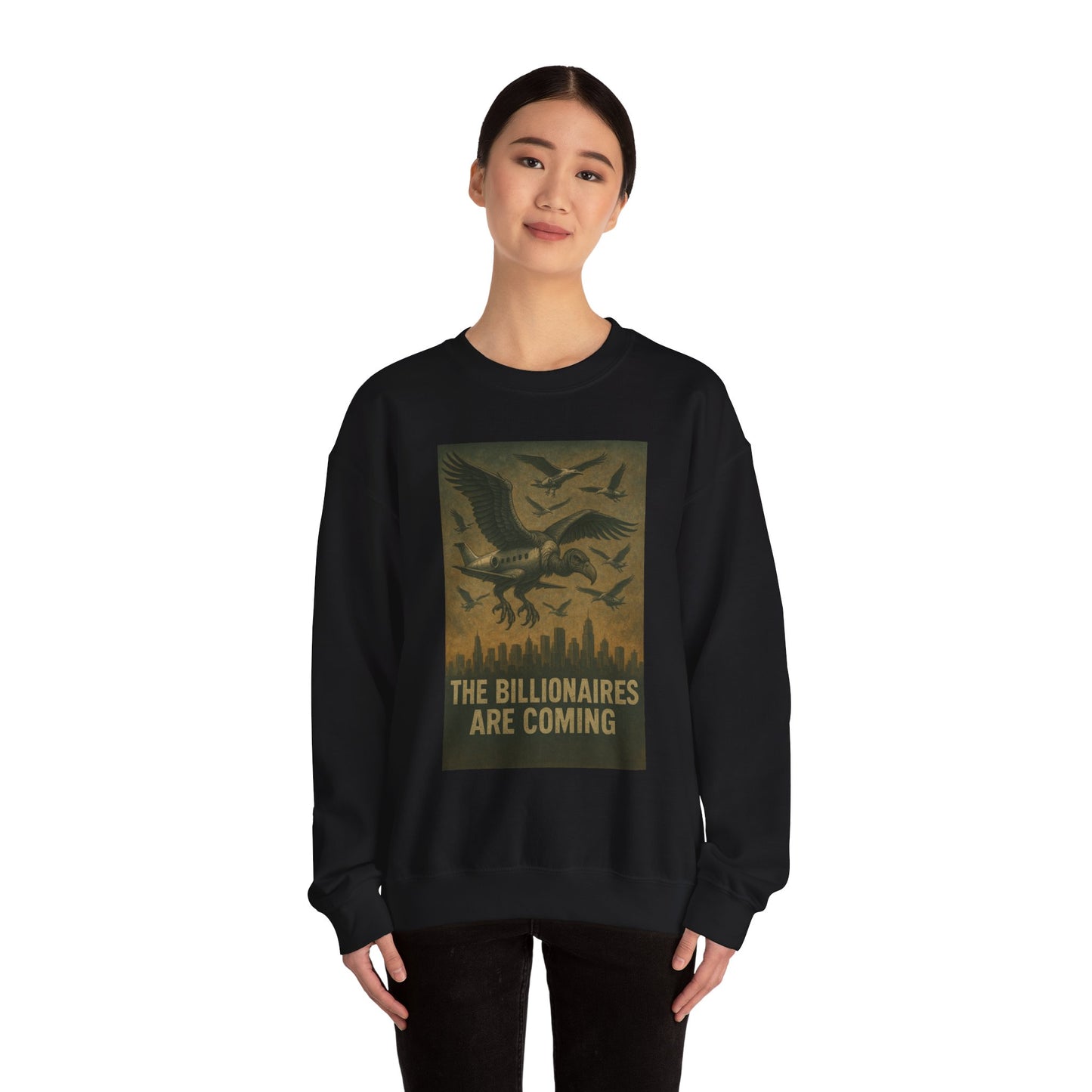 Unisex Crewneck Sweatshirt - The Billionaires are Coming: Vulture Edition