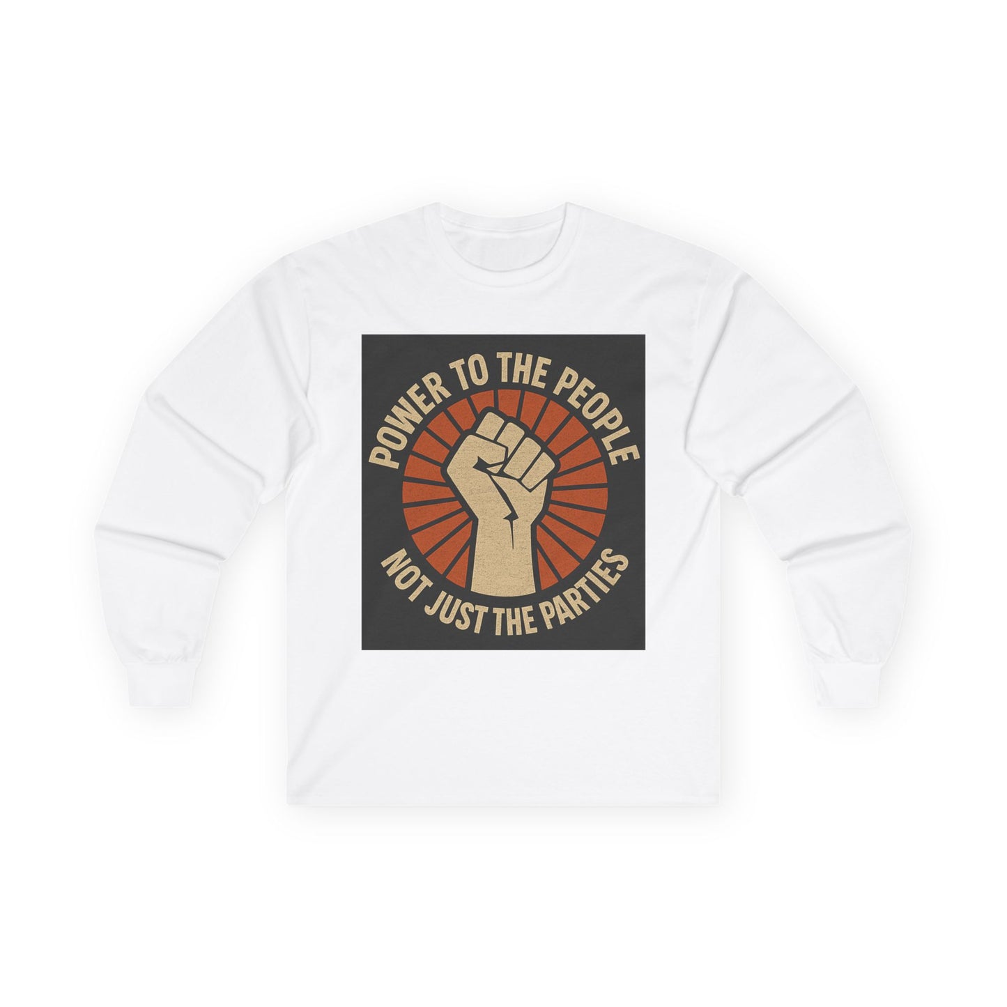 Unisex Tee, Long Sleeve - Power To The People, Empowered vibe Graphic Shirt for Retirement, Gifting, Casual Wear, Humour