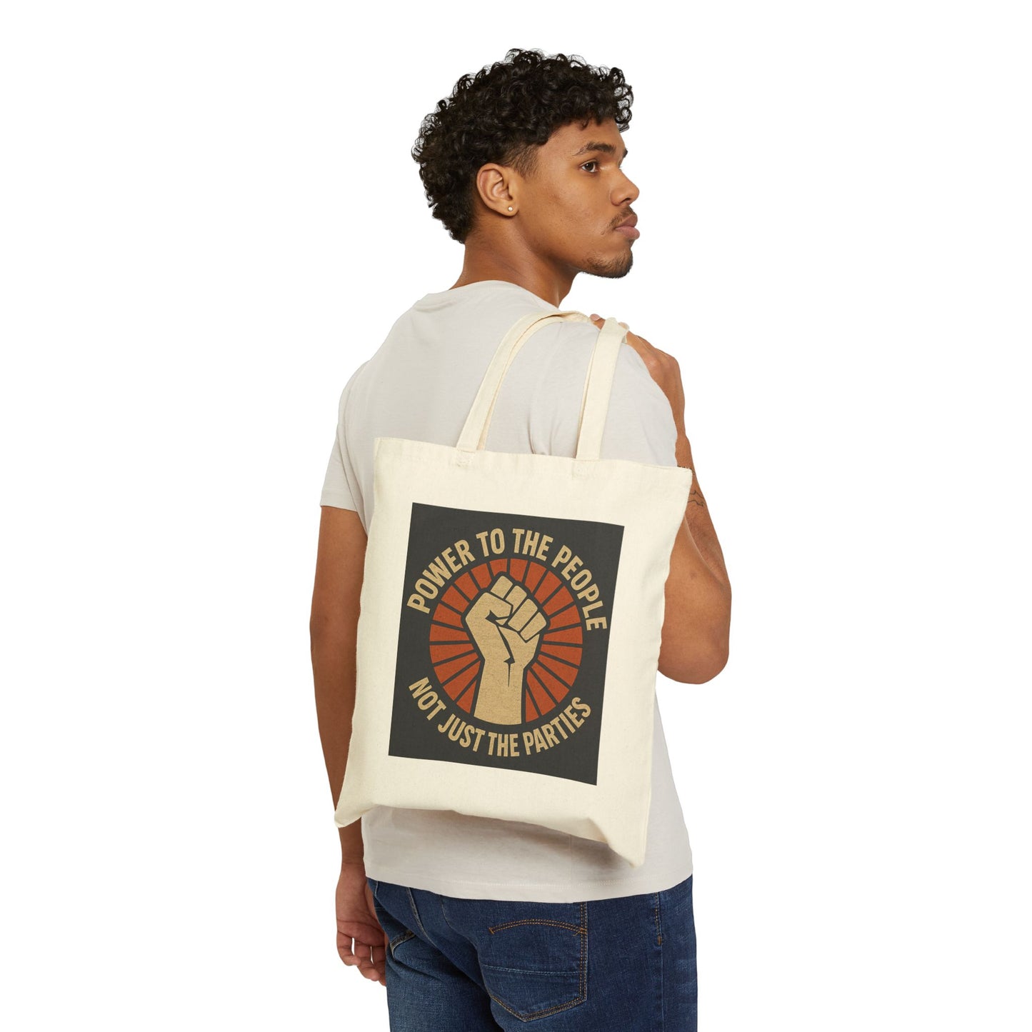 Tote Bag - Power To The People, Eco-Friendly Canvas Tote, Democracy Advocacy, Gift for Activists, Protest Bag, Reusable Grocery Bag