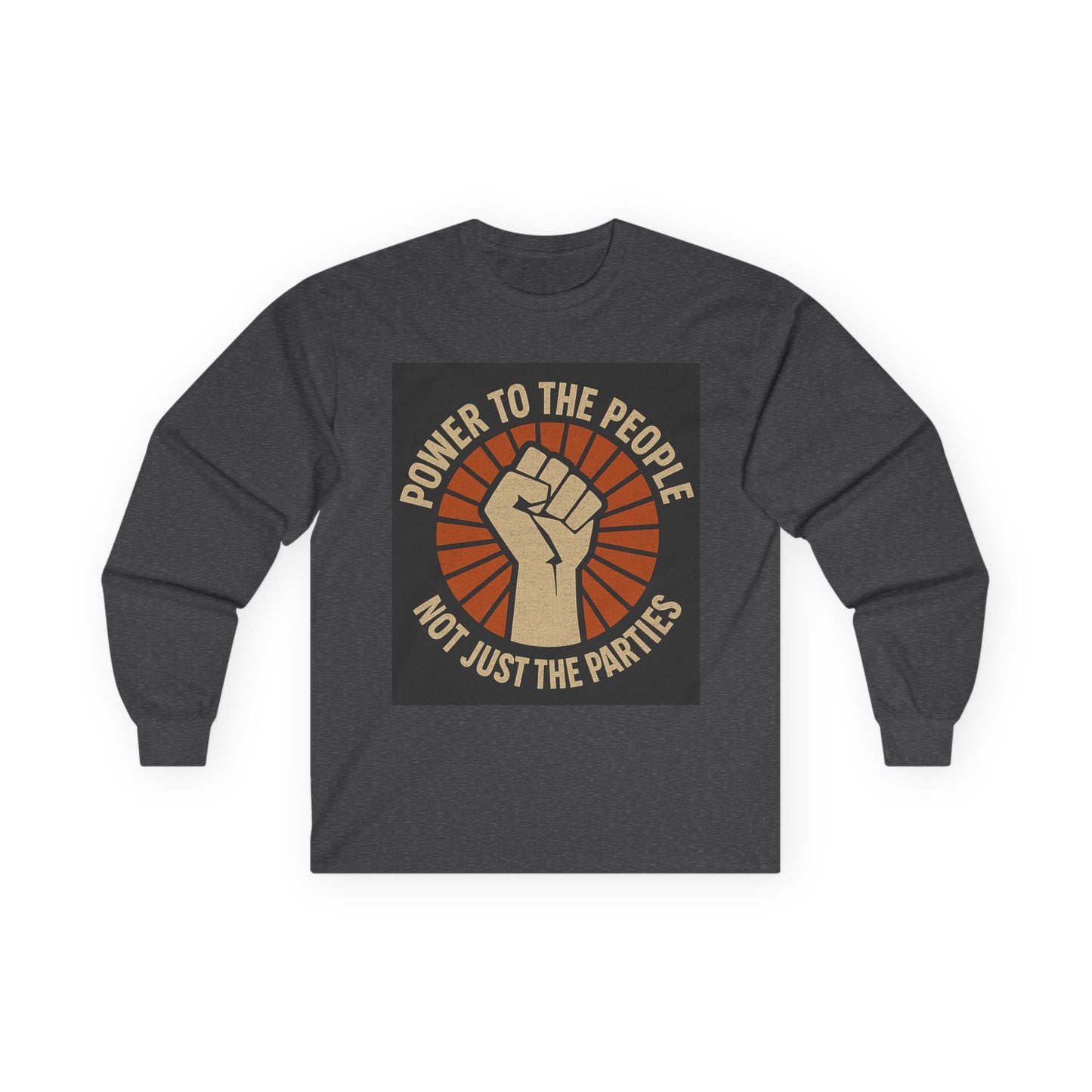 Unisex Tee, Long Sleeve - Power To The People, Empowered vibe Graphic Shirt for Retirement, Gifting, Casual Wear, Humour