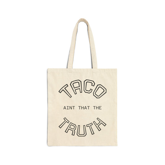 Tote Bag - TACO wording , Eco-Friendly Canvas Tote, Democracy Advocacy, Gift for Activists, Protest Bag, Reusable Grocery Bag