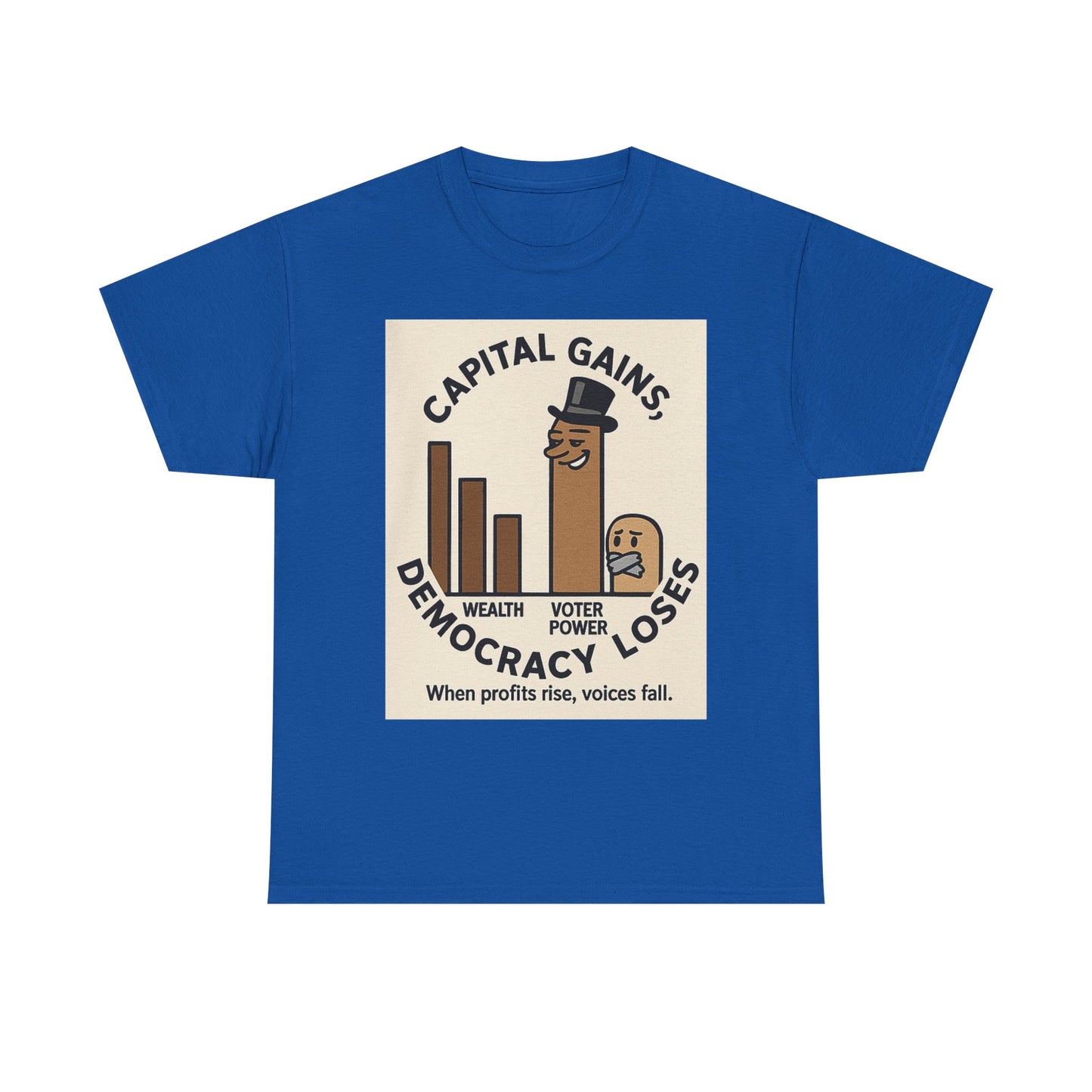 Unisex Tee shirt - Capitol Gains Democracy Loses Tee, Activism Apparel, Gift for Protesters, Statement Clothing, Democracy T-Shirt