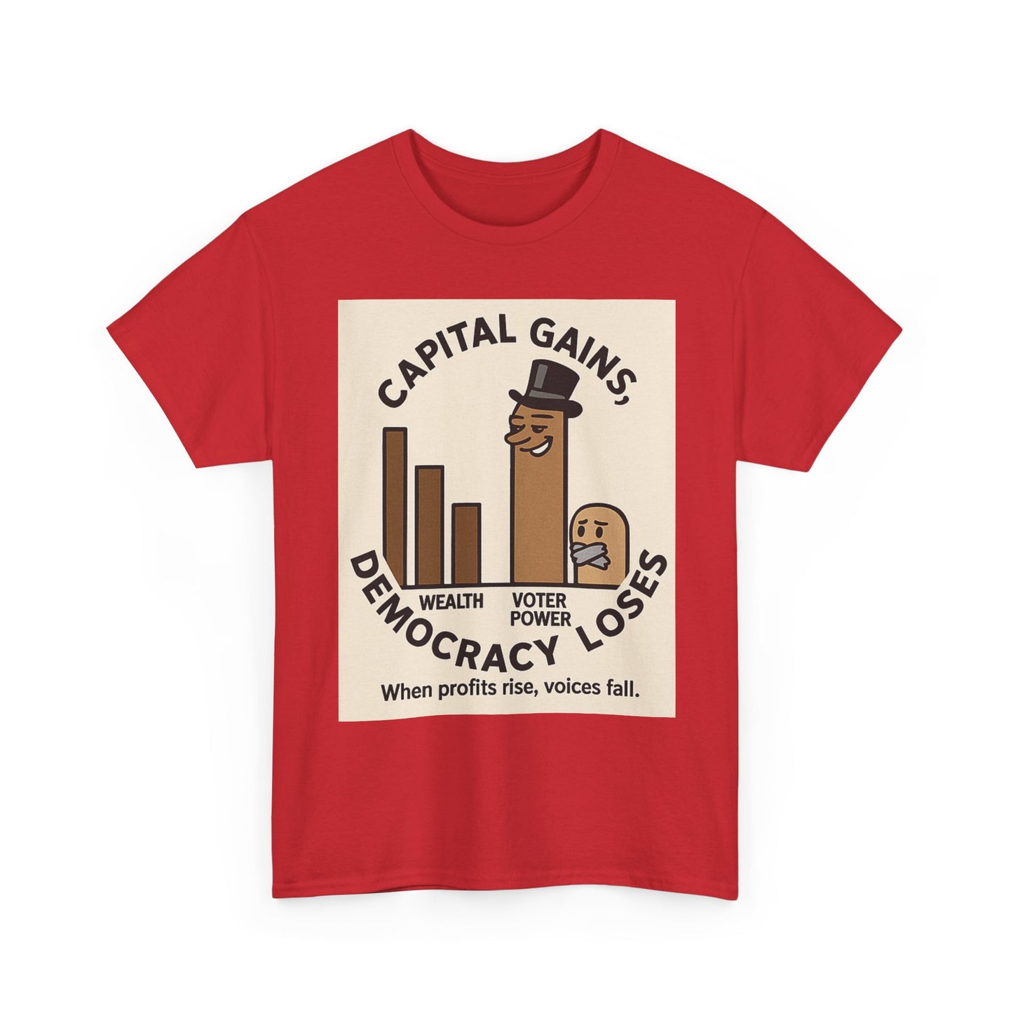 Unisex Tee shirt - Capitol Gains Democracy Loses Tee, Activism Apparel, Gift for Protesters, Statement Clothing, Democracy T-Shirt