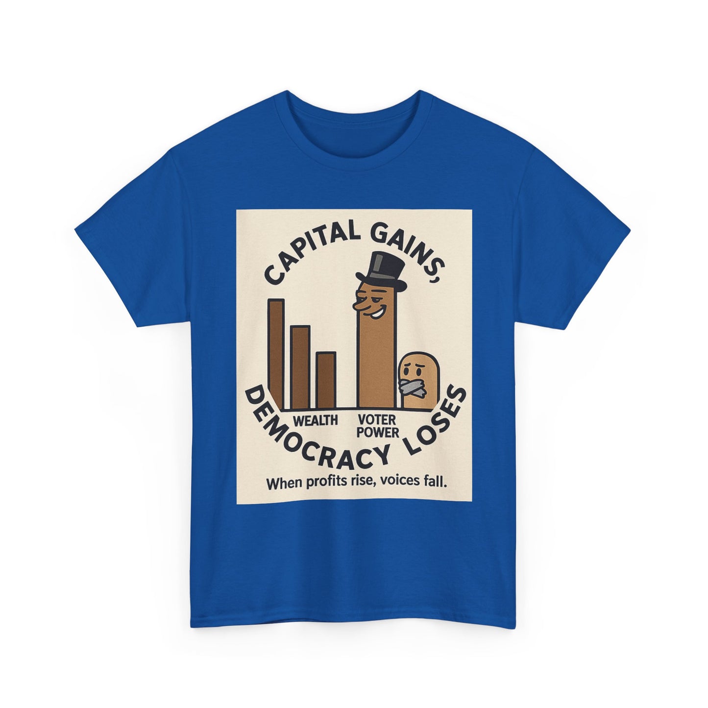 Unisex Tee shirt - Capitol Gains Democracy Loses Tee, Activism Apparel, Gift for Protesters, Statement Clothing, Democracy T-Shirt