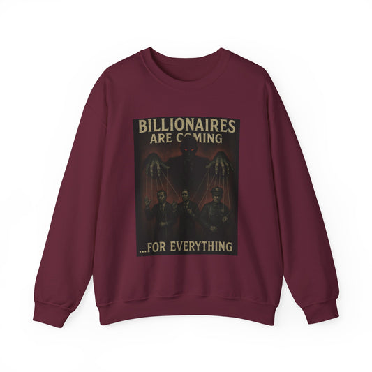 Unisex Crewneck Sweatshirt - The Billionaires are Coming: Puppets on a string Edition