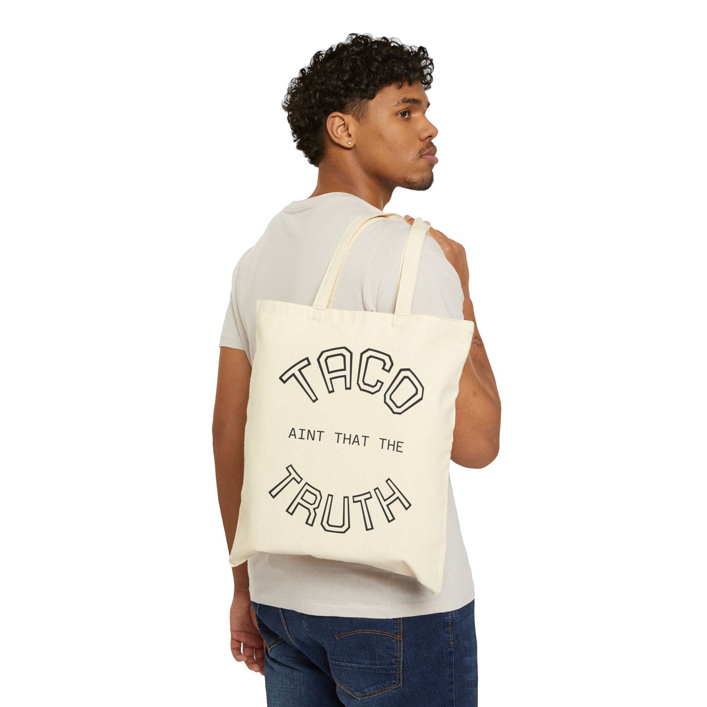Tote Bag - TACO wording , Eco-Friendly Canvas Tote, Democracy Advocacy, Gift for Activists, Protest Bag, Reusable Grocery Bag