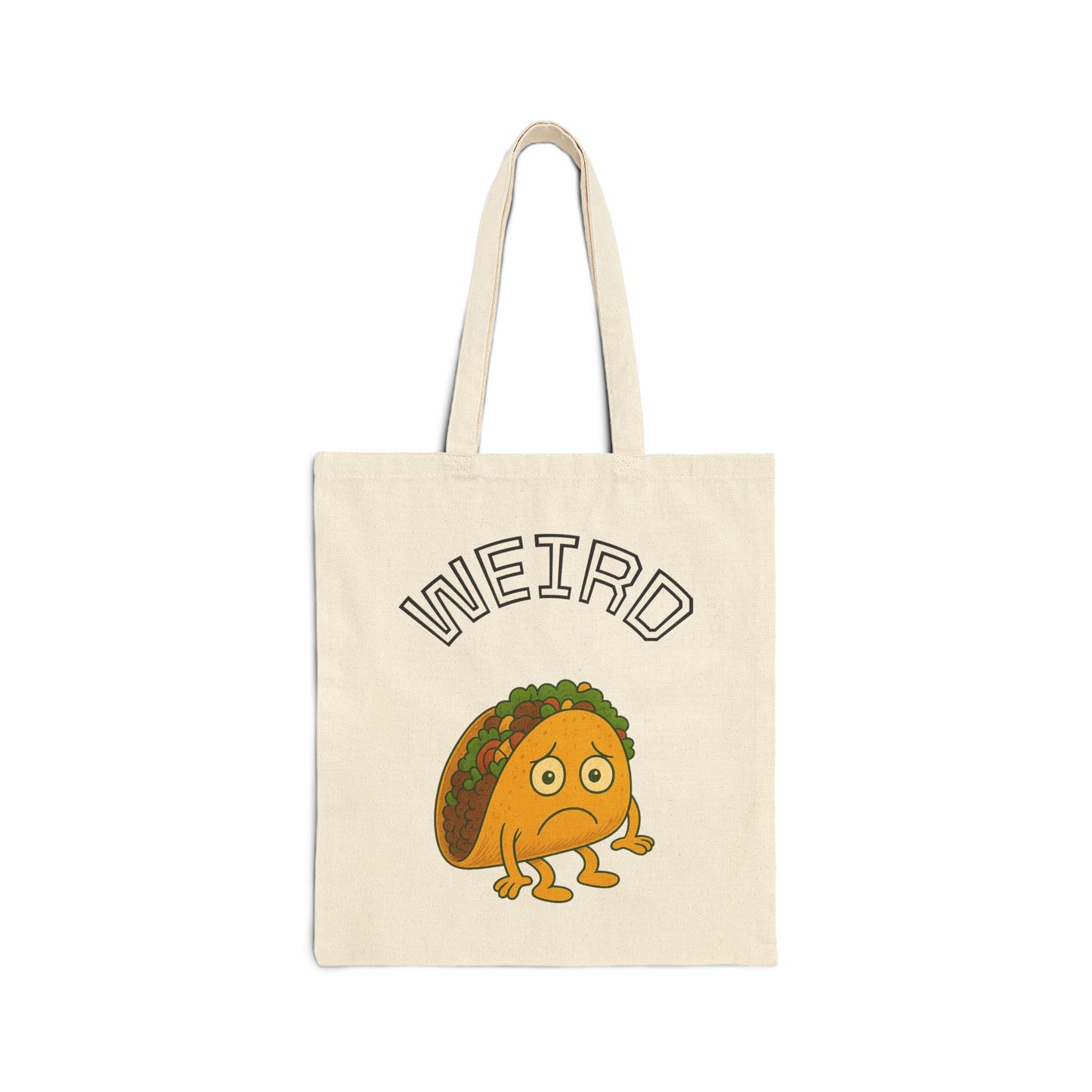 Tote Bag - WEIRD TACO, Eco-Friendly Canvas Tote, Democracy Advocacy, Gift for Activists, Protest Bag, Reusable Grocery Bag