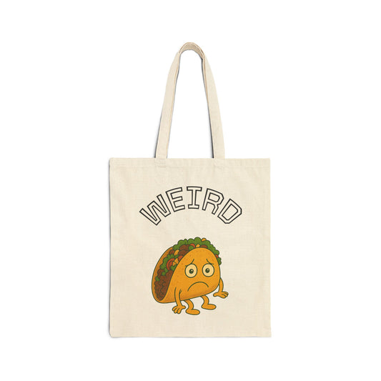 Tote Bag - WEIRD TACO, Eco-Friendly Canvas Tote, Democracy Advocacy, Gift for Activists, Protest Bag, Reusable Grocery Bag