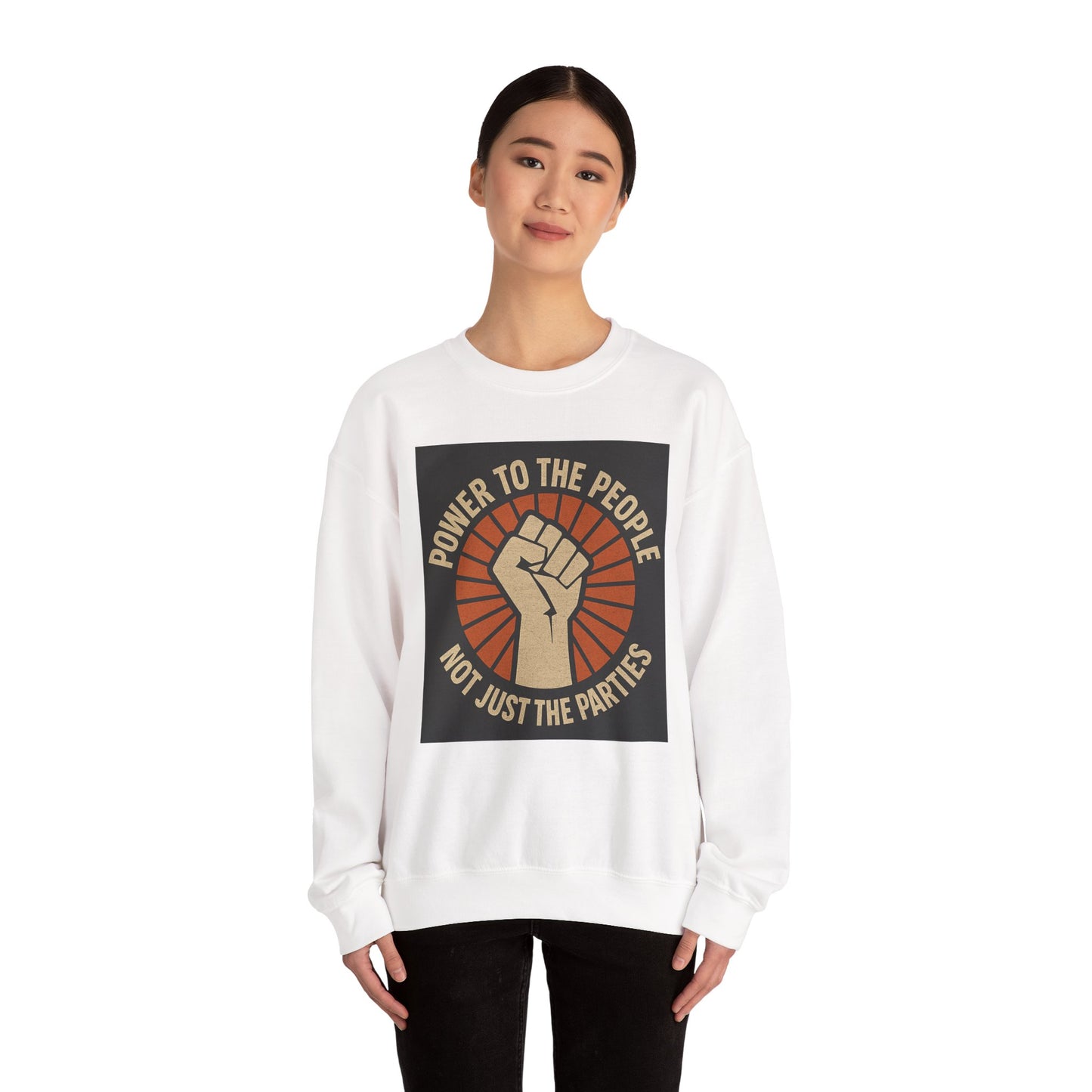 Unisex Crewneck Sweatshirt - 'Power to the People' Design  Activism Apparel, Gift for Protesters, Statement Clothing, Democracy sweatshirt