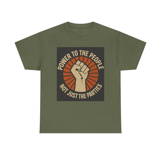 Unisex Tee shirt - Power To The People  Heavy Cotton Graphic T-Shirt, Activism Apparel, Gift for Protesters, Statement Clothing, Democracy T-Shirt