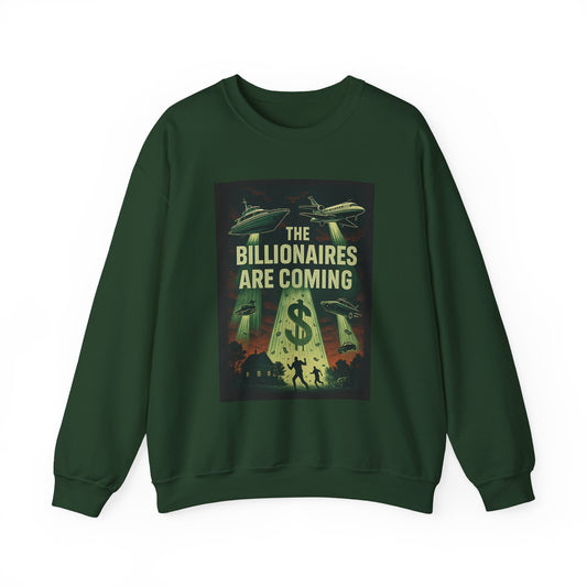 Unisex Crewneck Sweatshirt - The Billionaires are Coming: Space Invaders Edition