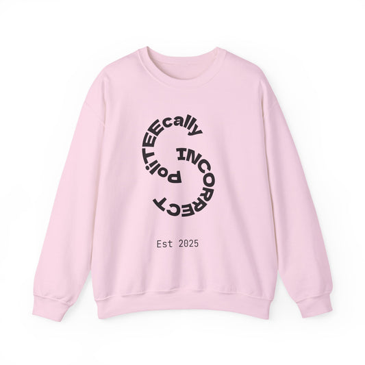Unisex Crewneck Sweatshirt - 'PolicTEEcally Incorrect' Design Activism Apparel, Gift for Protesters, Statement Clothing, Democracy sweatshirt