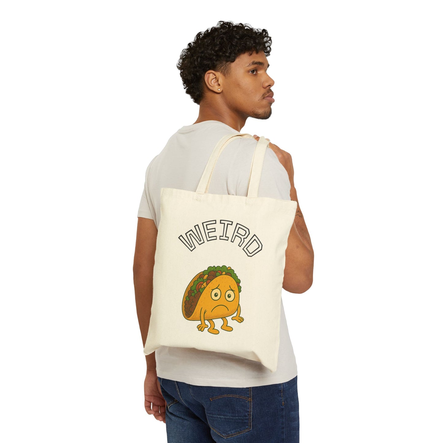 Tote Bag - WEIRD TACO, Eco-Friendly Canvas Tote, Democracy Advocacy, Gift for Activists, Protest Bag, Reusable Grocery Bag