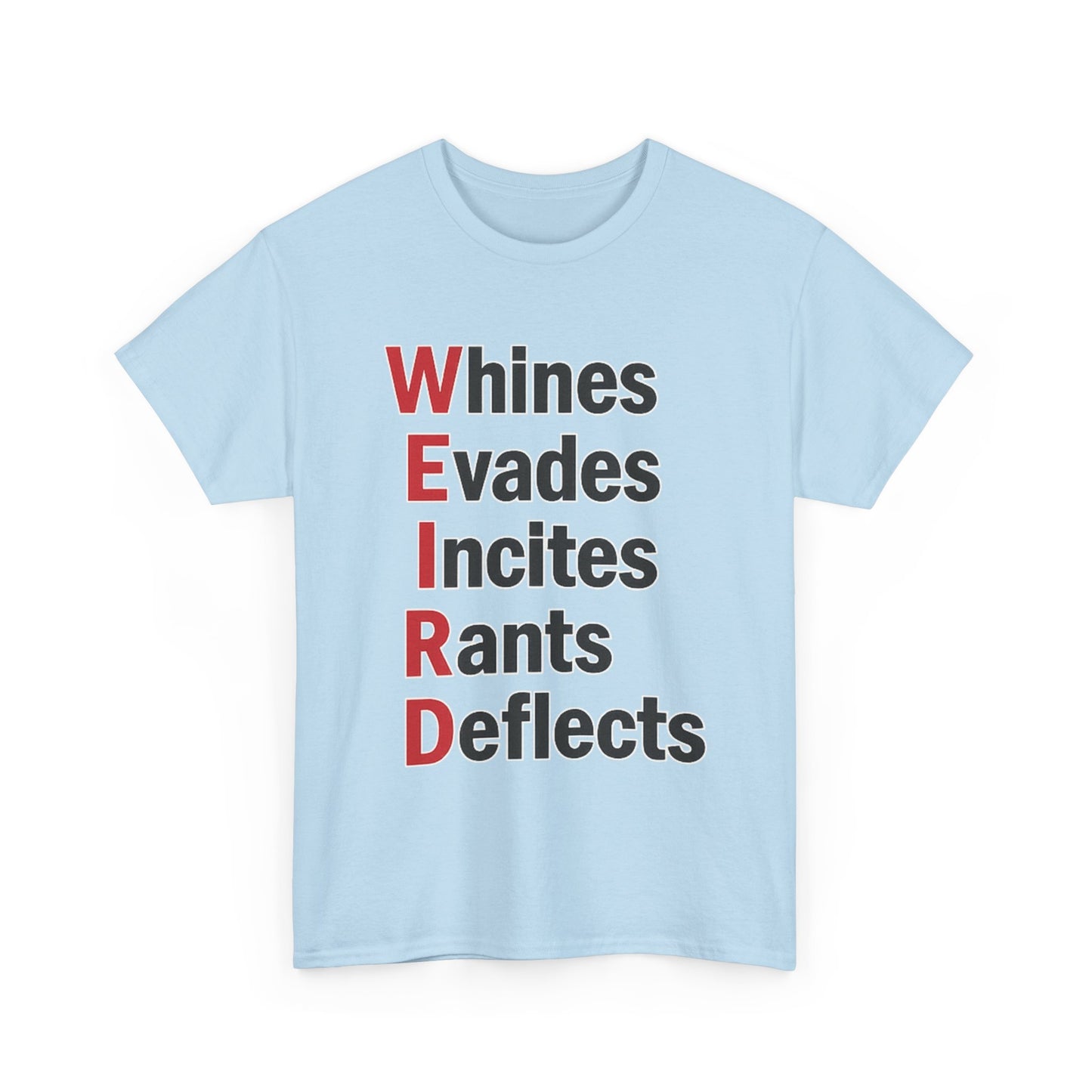 Unisex Tee shirt - WERID Heavy Cotton Graphic T-Shirt, Activism Apparel, Gift for Protesters, Statement Clothing, Democracy T-Shirt