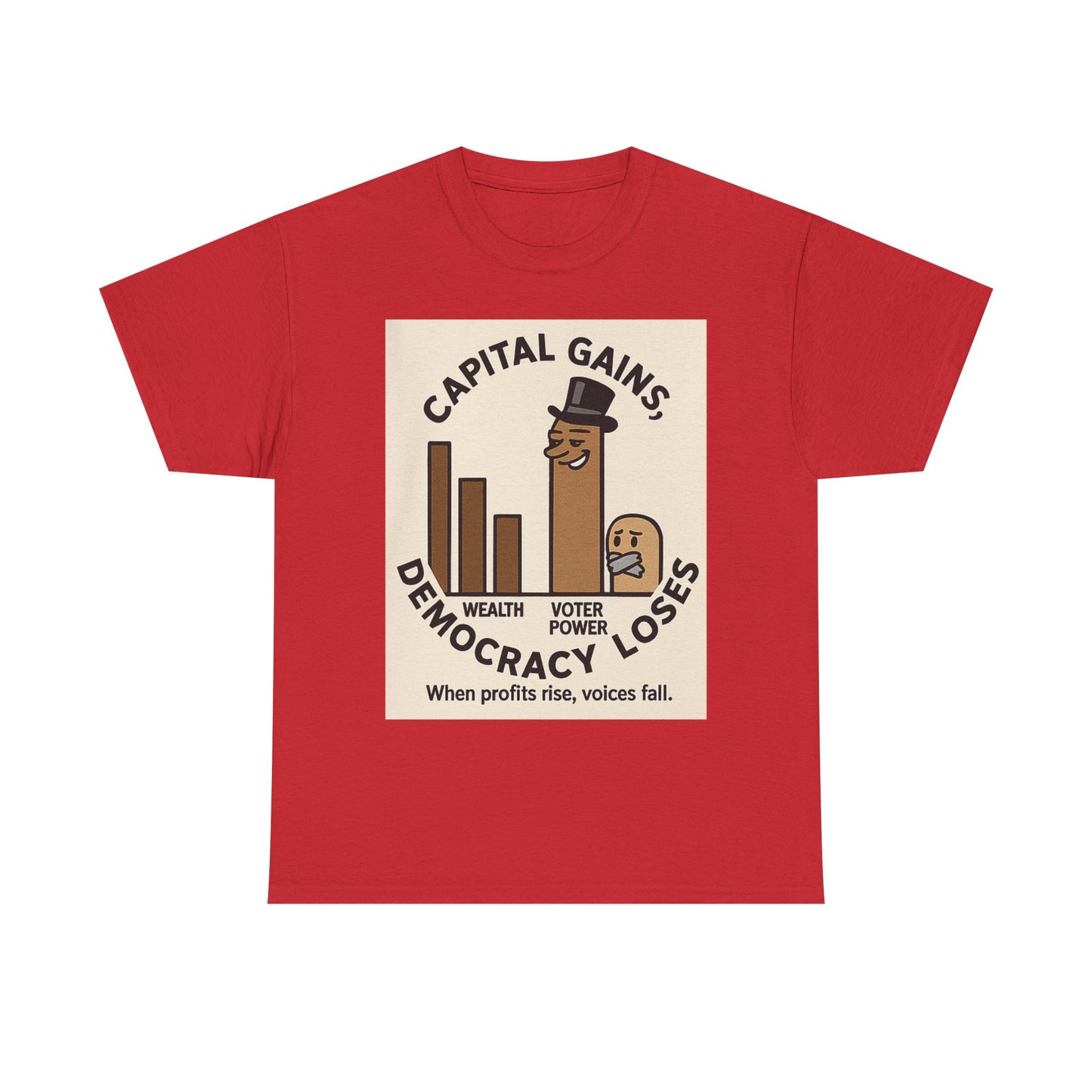 Unisex Tee shirt - Capitol Gains Democracy Loses Tee, Activism Apparel, Gift for Protesters, Statement Clothing, Democracy T-Shirt