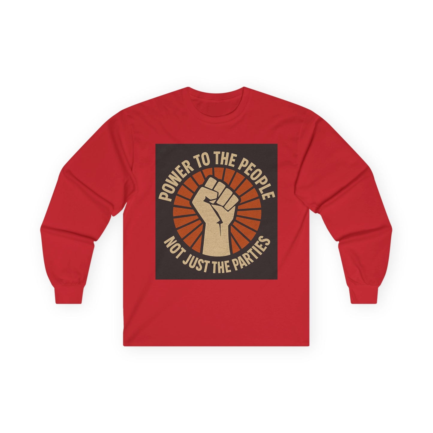 Unisex Tee, Long Sleeve - Power To The People, Empowered vibe Graphic Shirt for Retirement, Gifting, Casual Wear, Humour