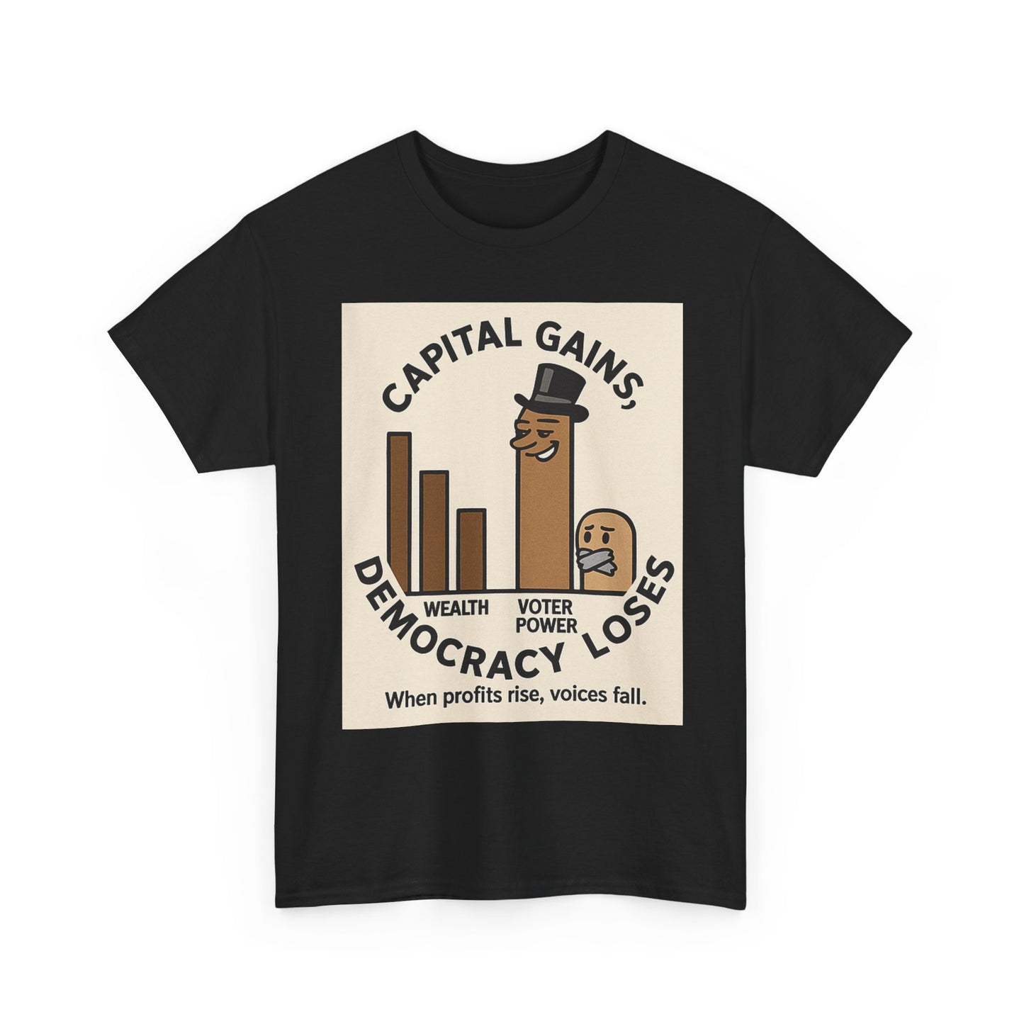 Unisex Tee shirt - Capitol Gains Democracy Loses Tee, Activism Apparel, Gift for Protesters, Statement Clothing, Democracy T-Shirt
