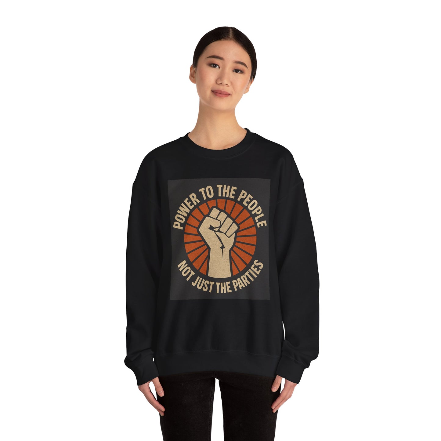 Unisex Crewneck Sweatshirt - 'Power to the People' Design  Activism Apparel, Gift for Protesters, Statement Clothing, Democracy sweatshirt